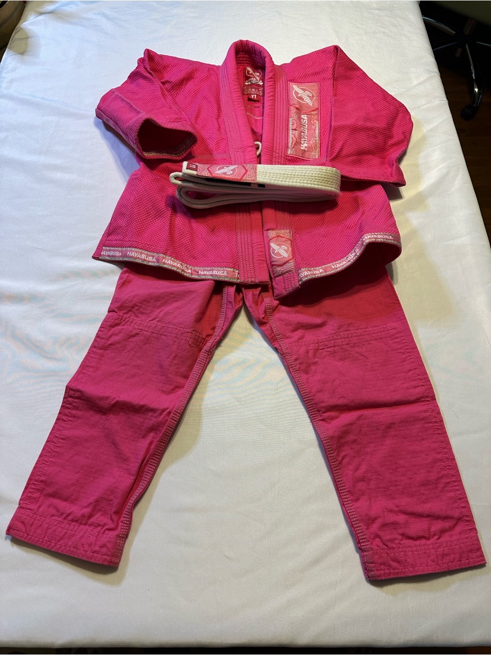 Hayabusa Kids Pink Jiu-Jitsu Gi Set with White Belt